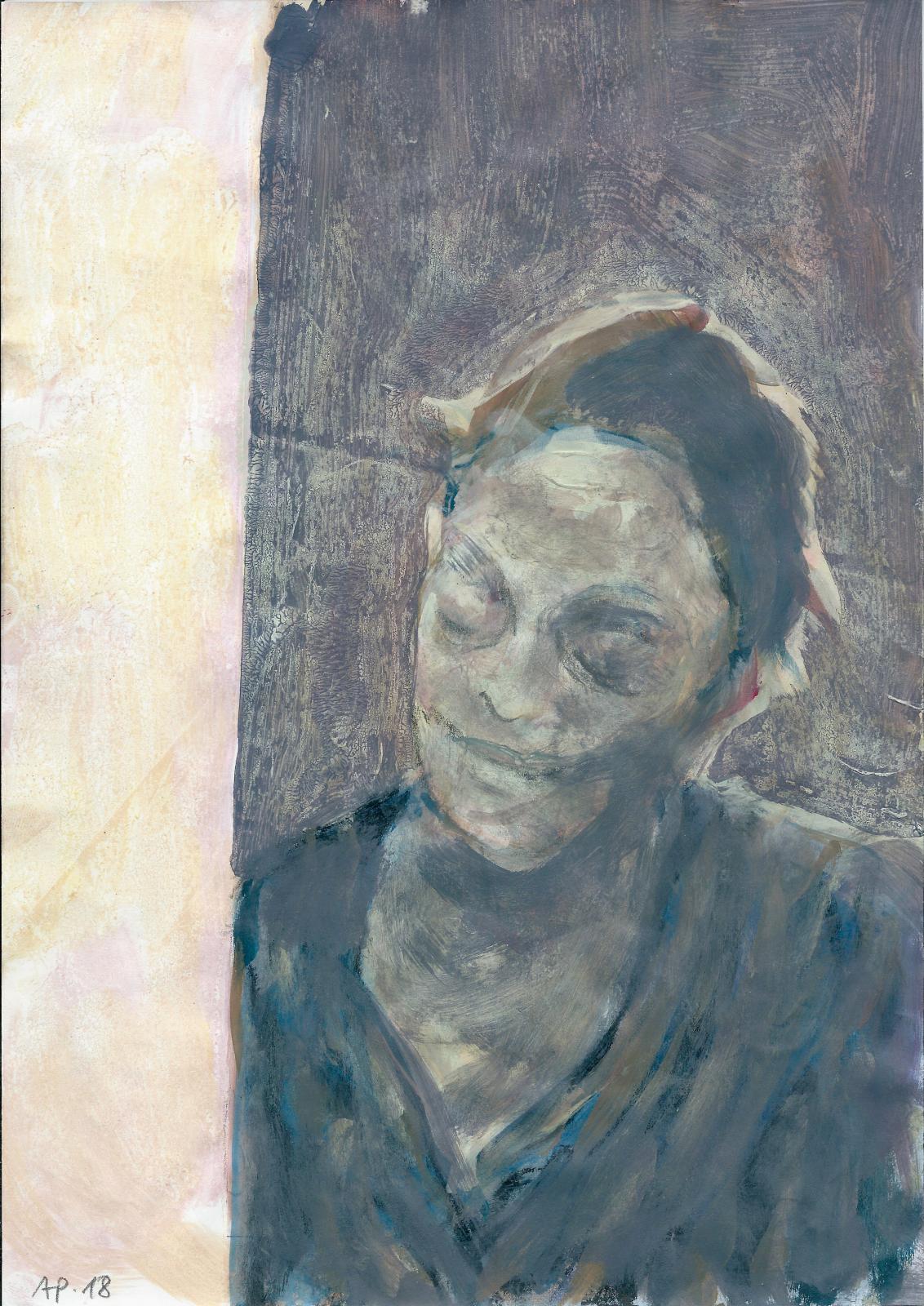 Augustin Pasquier, Portrait de Magali dans les fumées, 2018