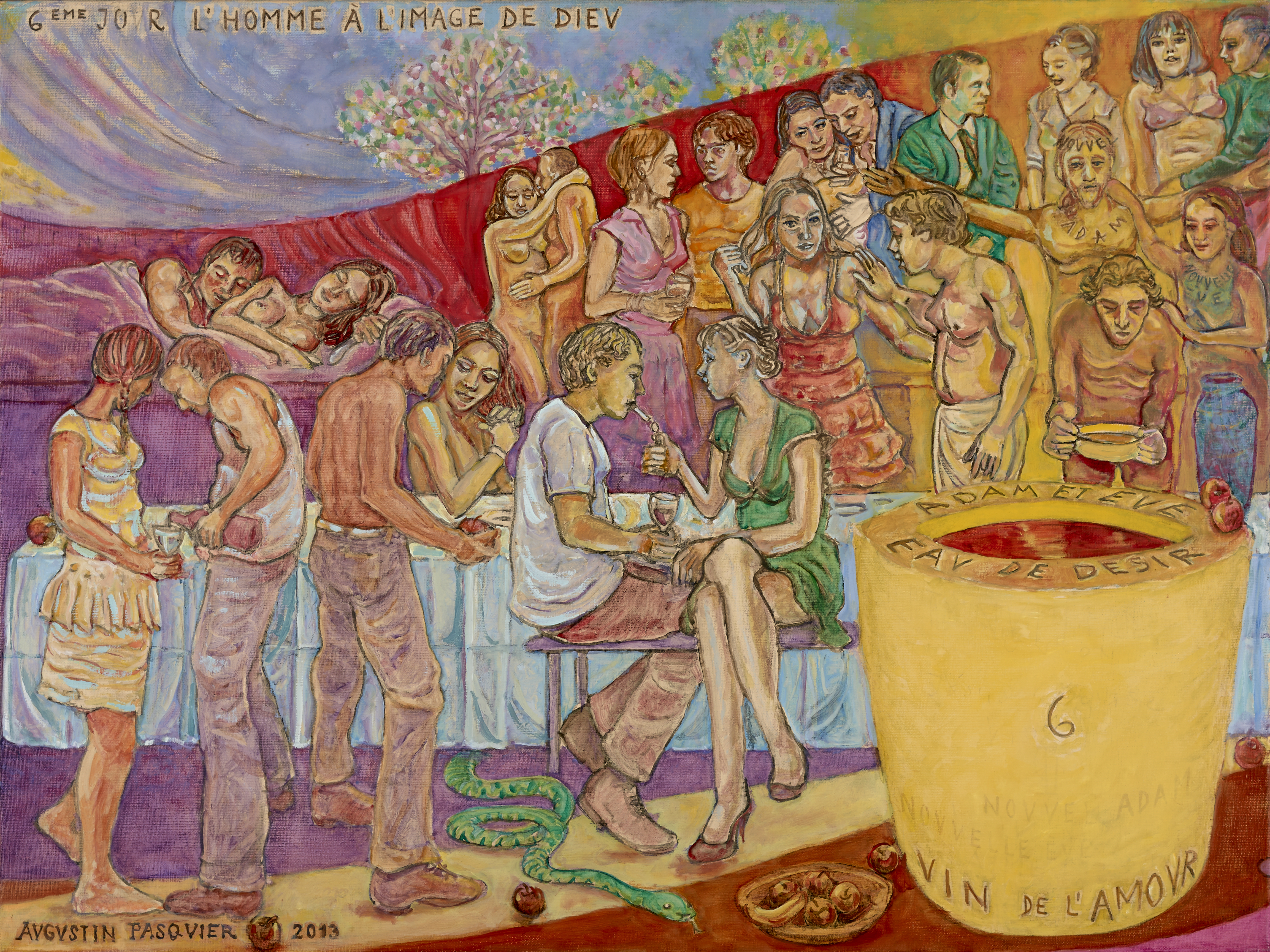 Les Noces de Cana 2013, panneau d'Adam et Eve (photo Olivier Savoy)