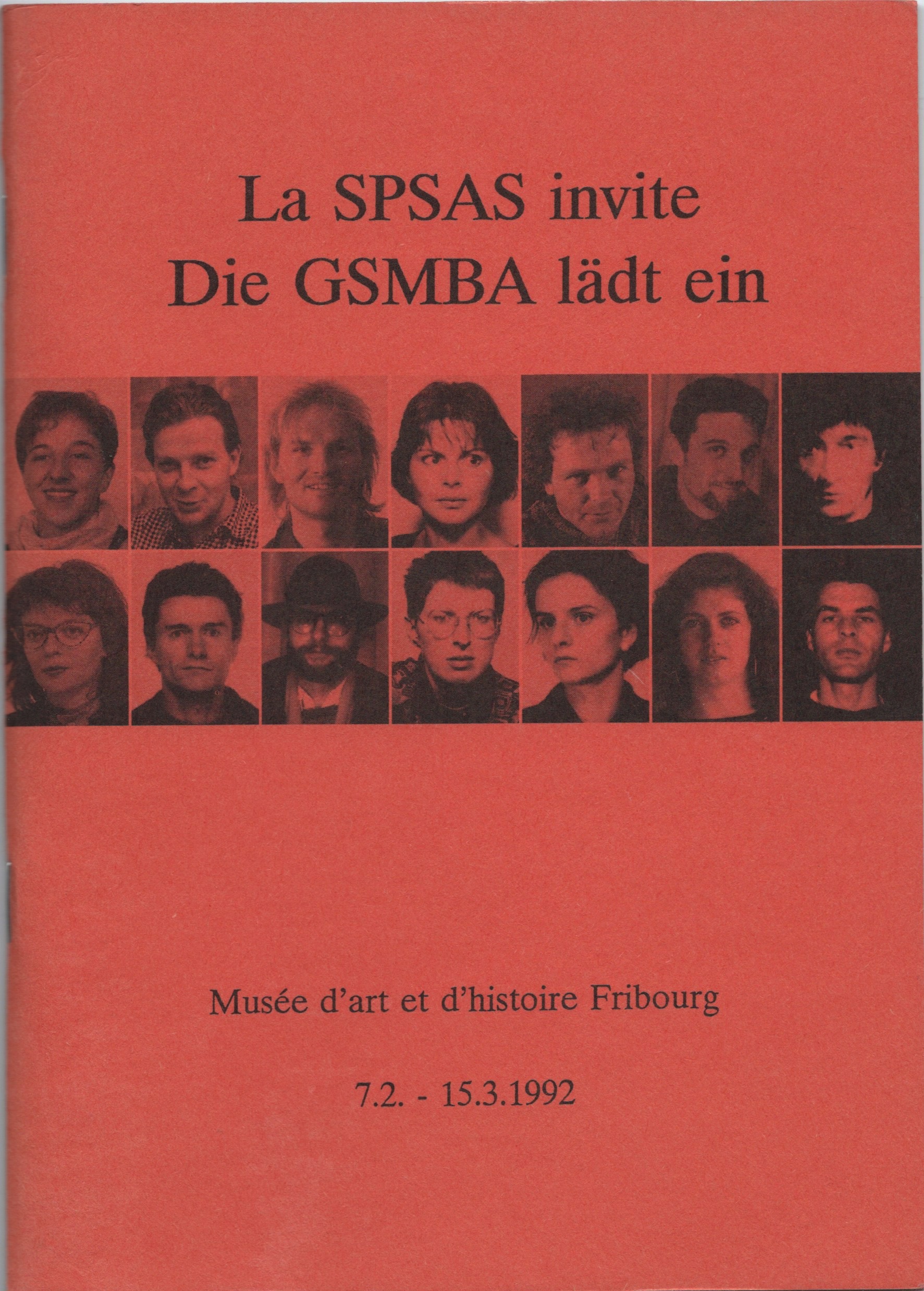 1992 Catalogue exposition La SPSAS invite Musée d'art et d'histoire Fribourg MAHF
