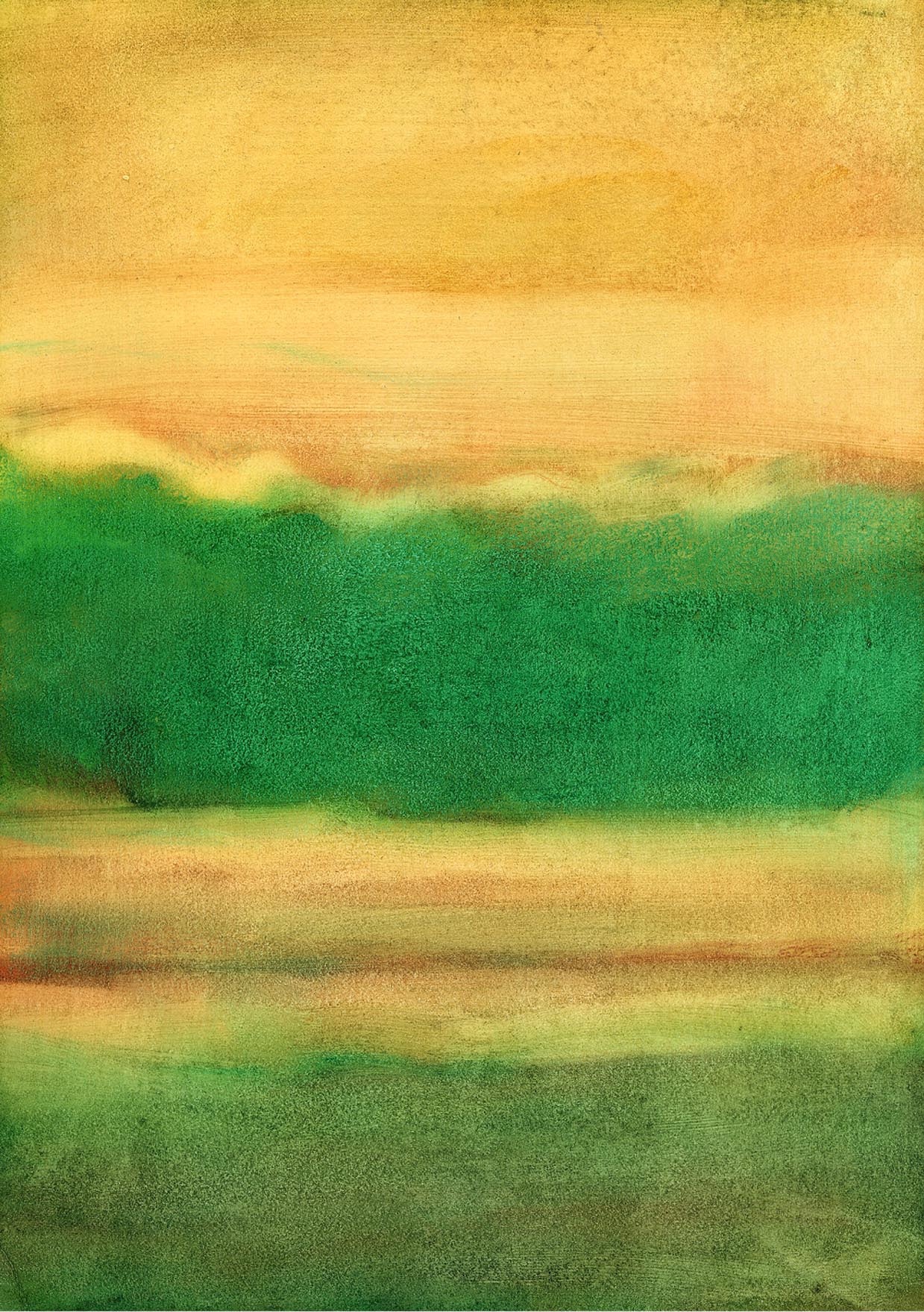 Le Lac, 2001, huile sur papier marouflé sur bois, 30 x 20 cm