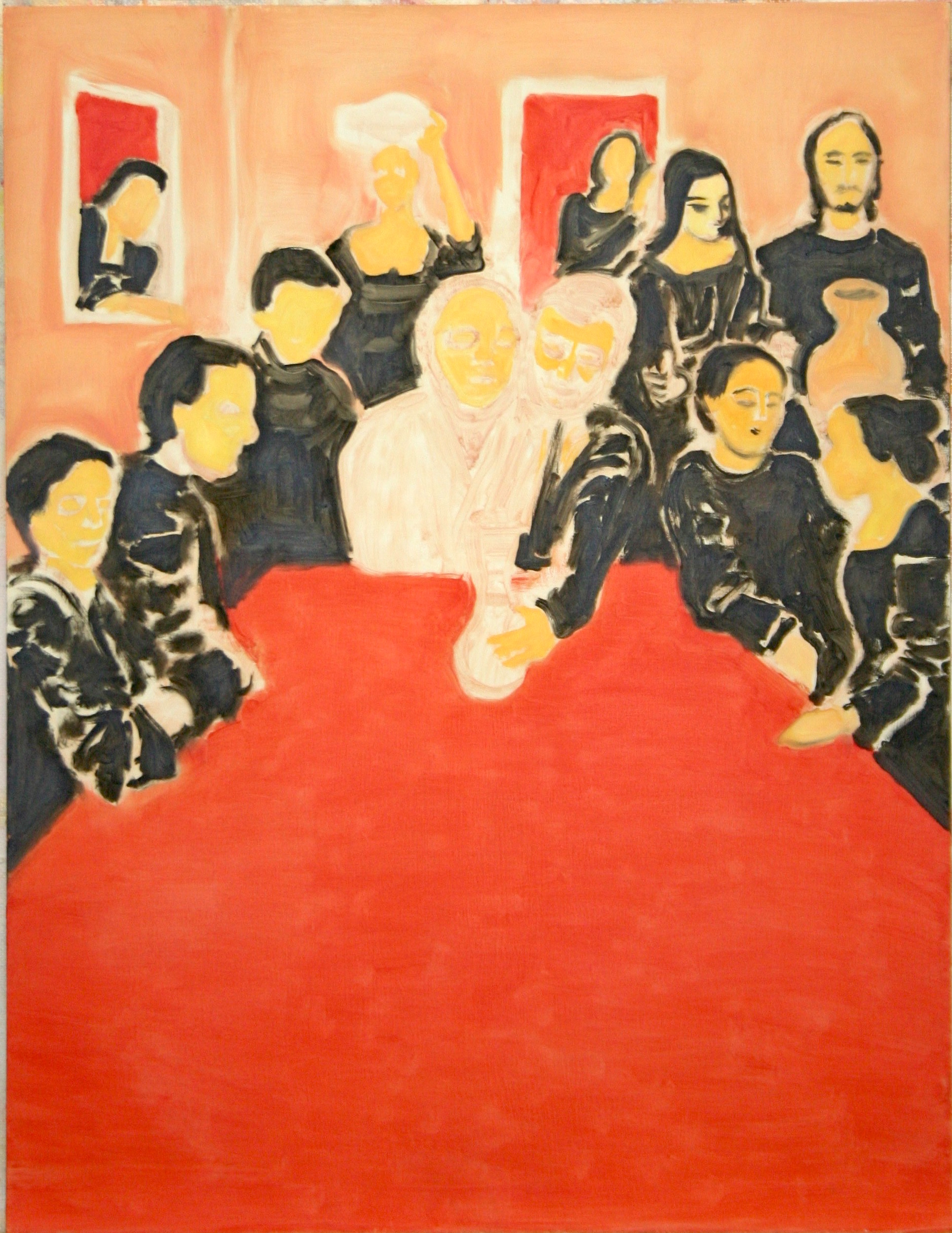 Les Noces de Cana, 2001, huile sur bois, 65 x 50 cm.