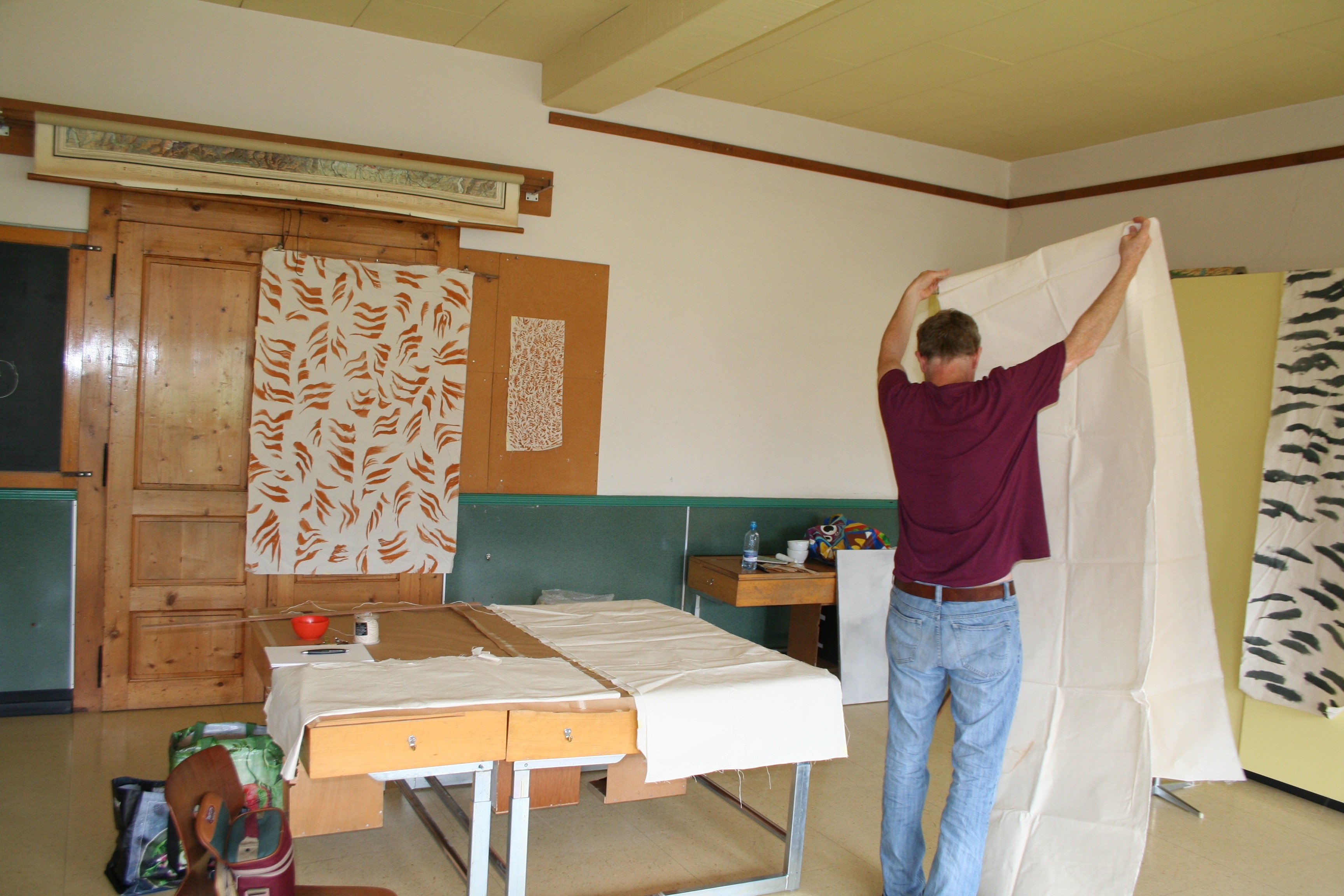 Travail dans l'atelier (Photo C.-L. Pasquier)